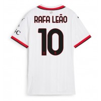 Fotballdrakt Dame AC Milan Rafael Leao #10 Bortedrakt 2024-25 Kortermet